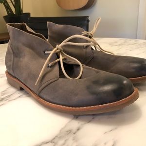 Aldo Mens Leather Boots Gray Leather 45 US 11.5-12